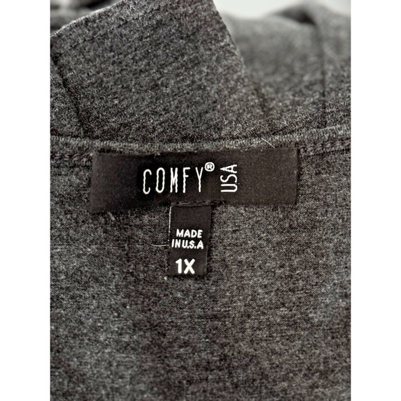 COMFY USA 1X Charcoal Heathered Grey Dress BEAUTIFUL ON!!! 1X Balloon #0080 - Picture 8 of 8